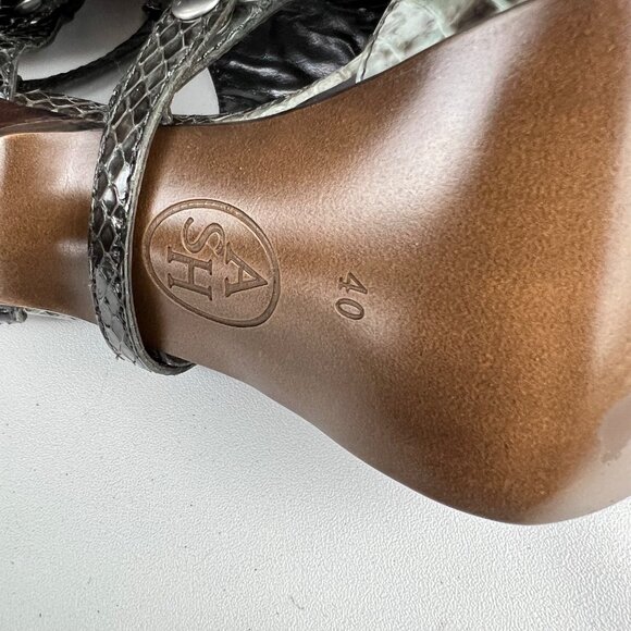 Ash Womens Gray Snake Gladiator Platform Sandals Strappy Heels size EU 40 US 10 - Picture 16 of 16